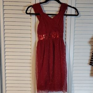 Holiday Editions Sparkling Red Mini Dress